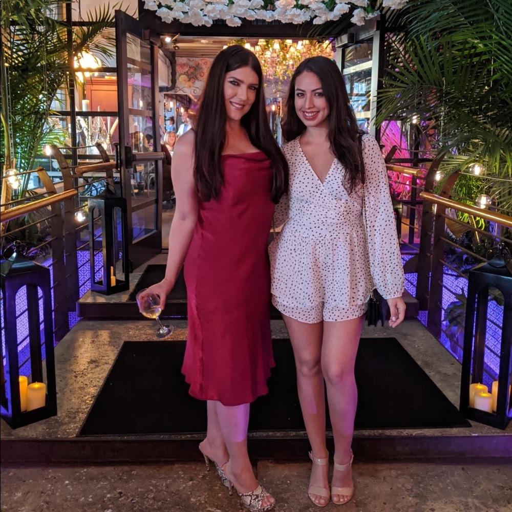 Forever 21 Red Satin midi dress